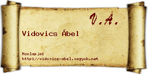 Vidovics Ábel névjegykártya
